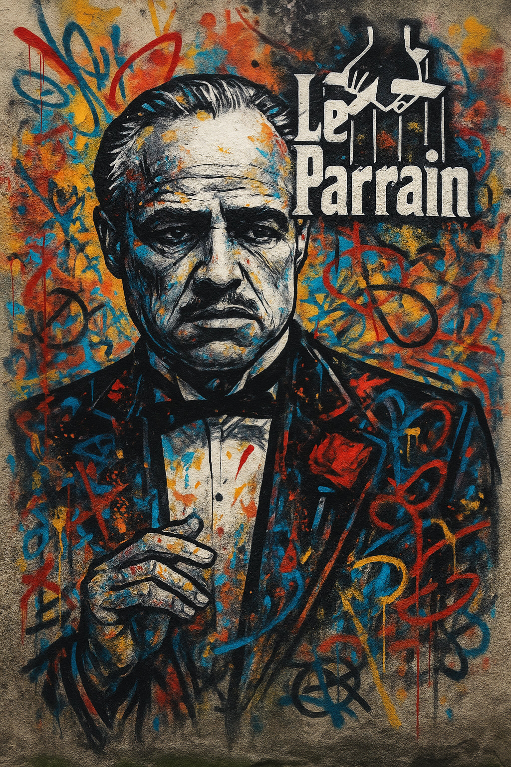 TOILE STREET ART LE PARAIN