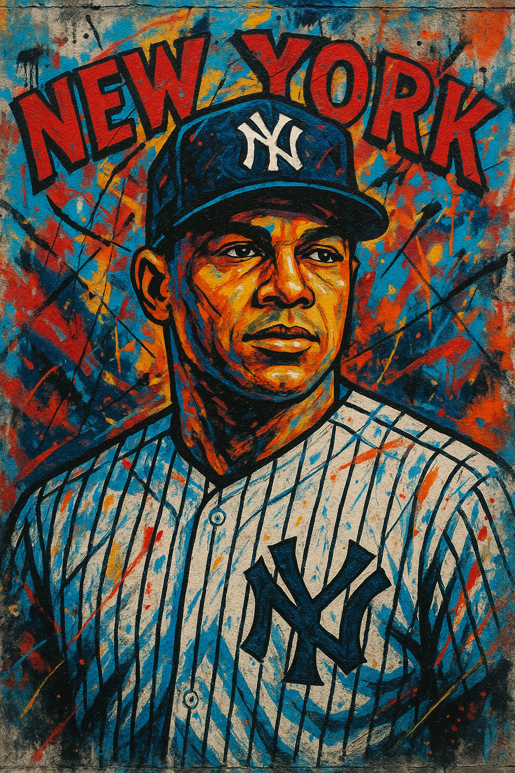 TOILE STREET ART BASEBALL YANKEE