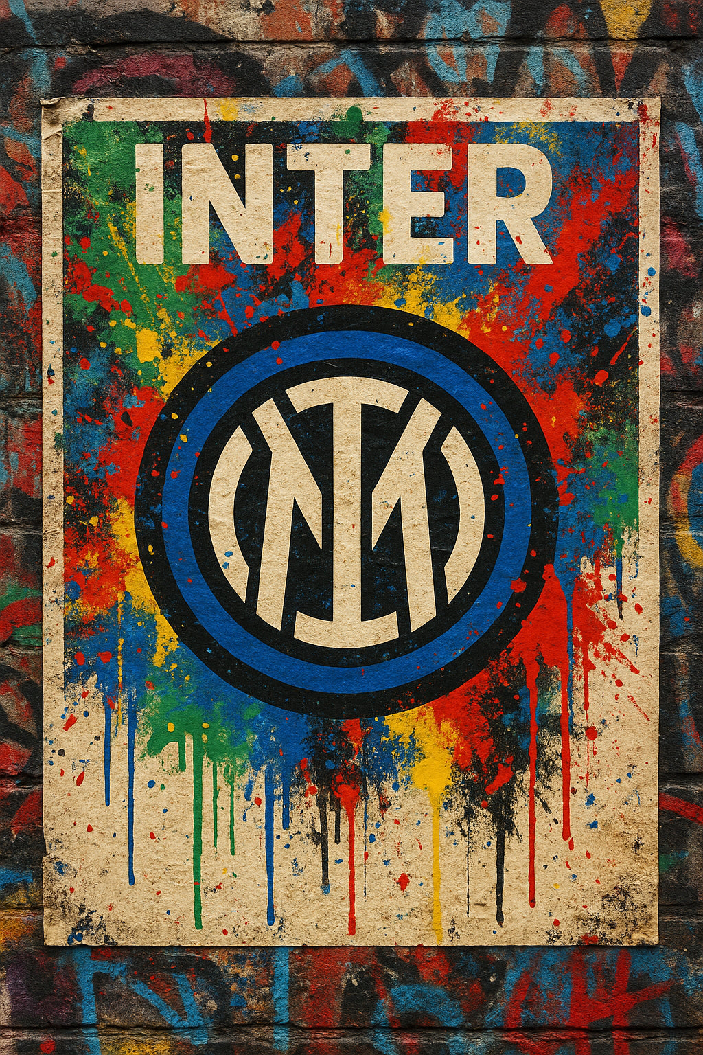 TOILE STREET ART  INTER MILAN