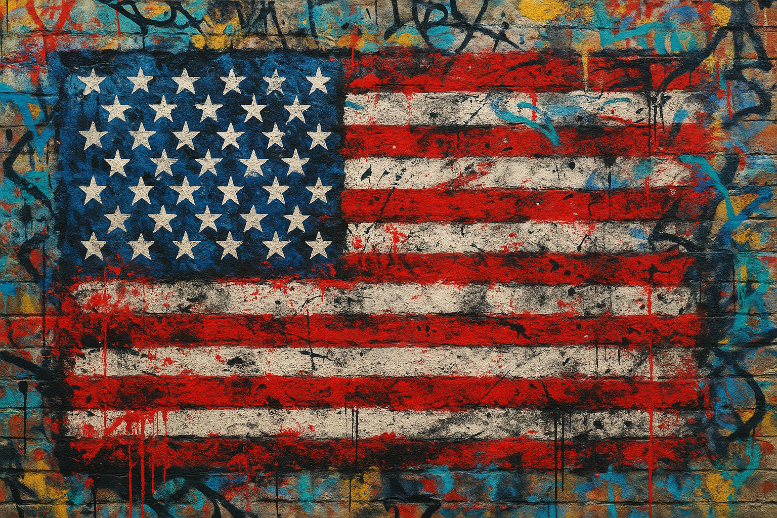 TOILE STREET ART ETATS UNIS