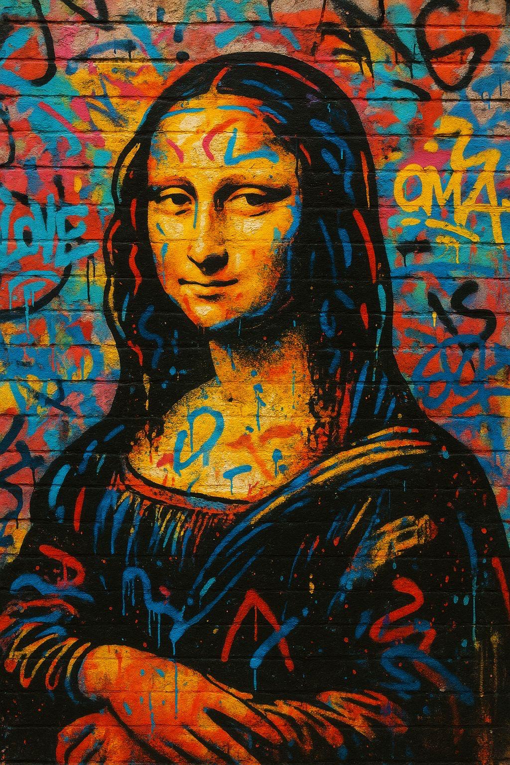 TOILE STREET ART JOCONDE