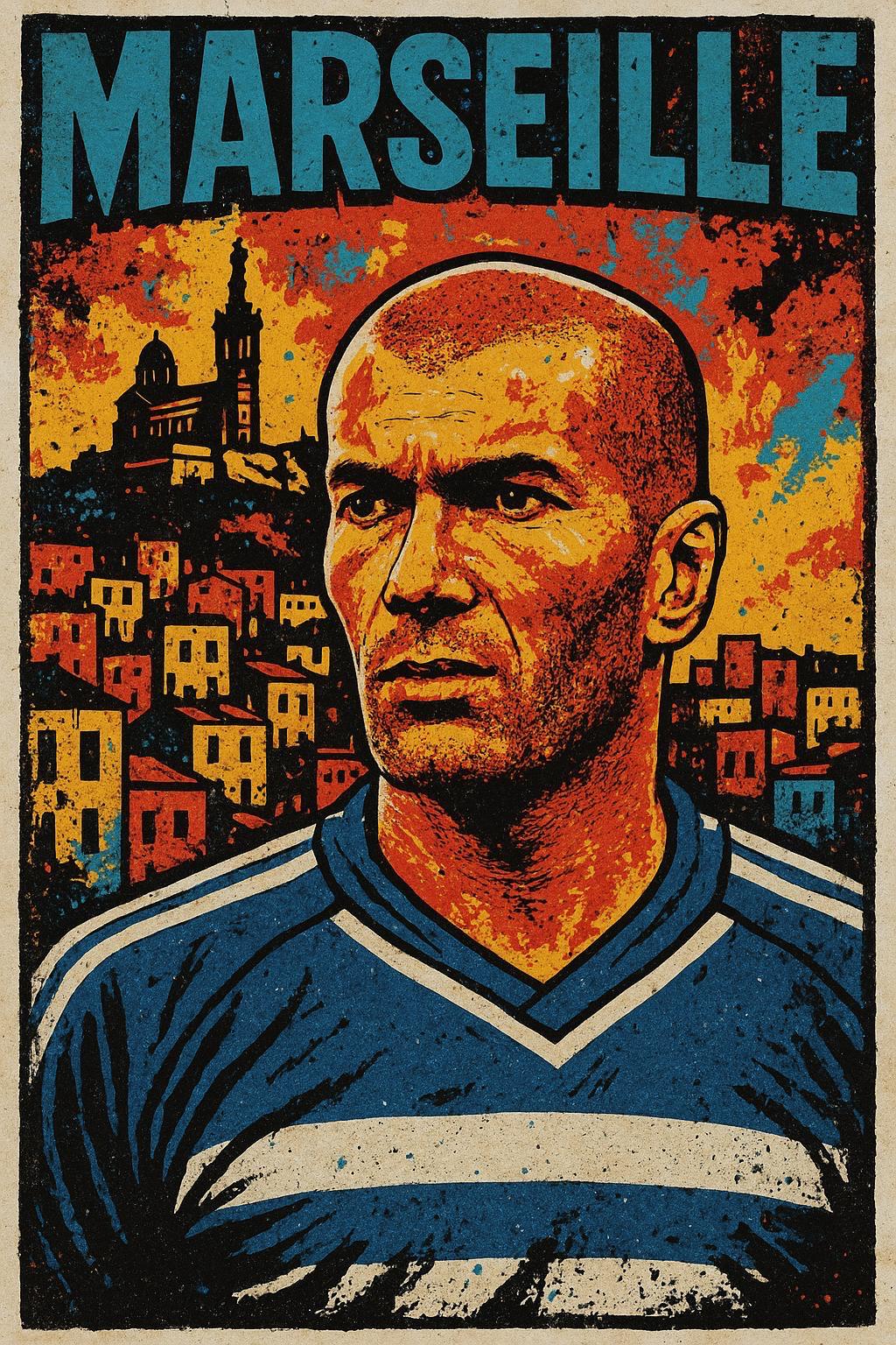 TOILE STREET ART ZINEDINE ZIDANE