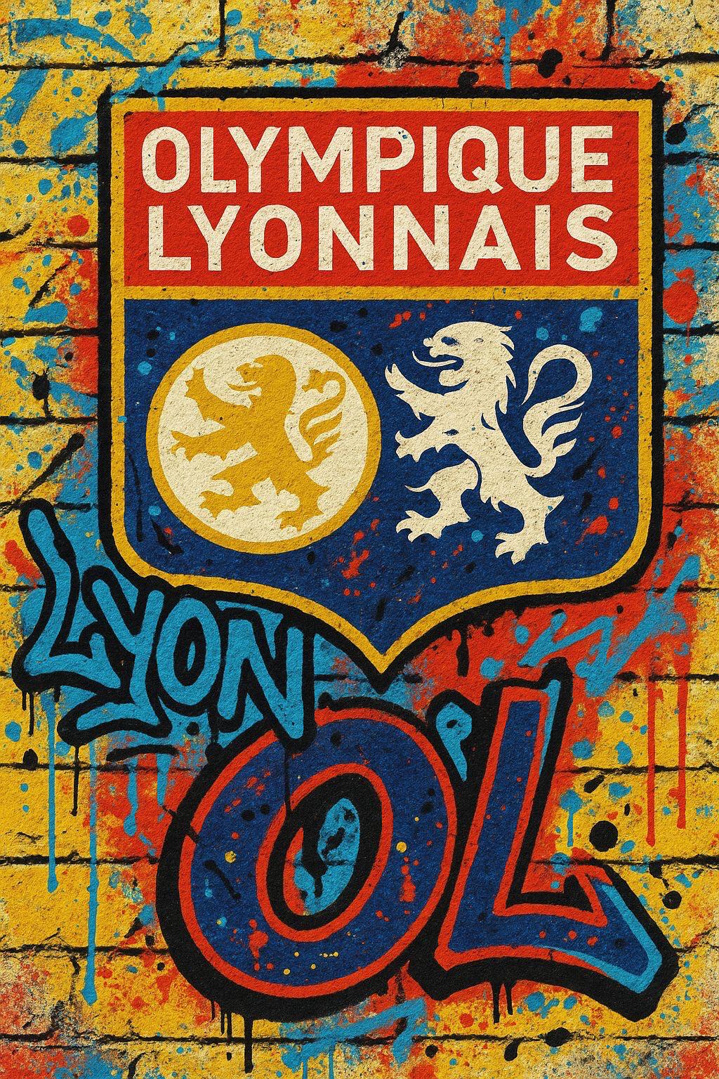 TOILE STREET ART OLYMPIQUE LYONNAIS