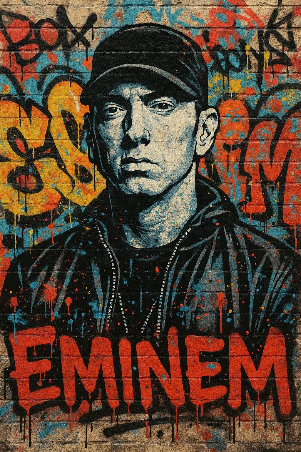 TOILE STREET ART RAP EMINEM