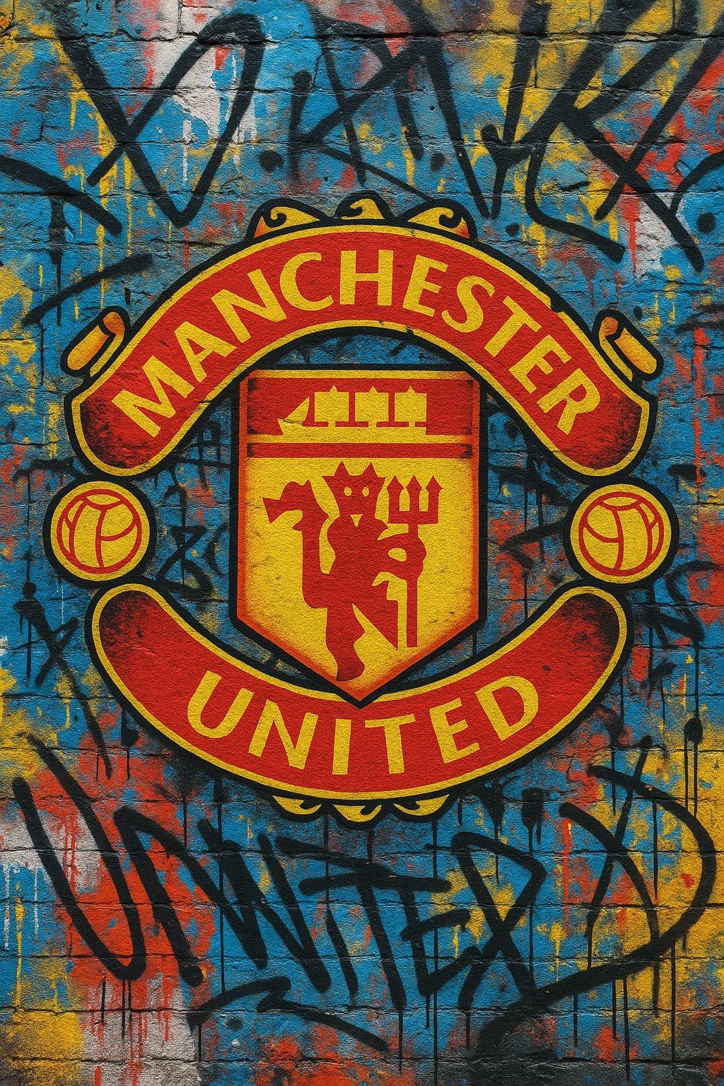 TOILE STREET ART MANCHESTER UNITED