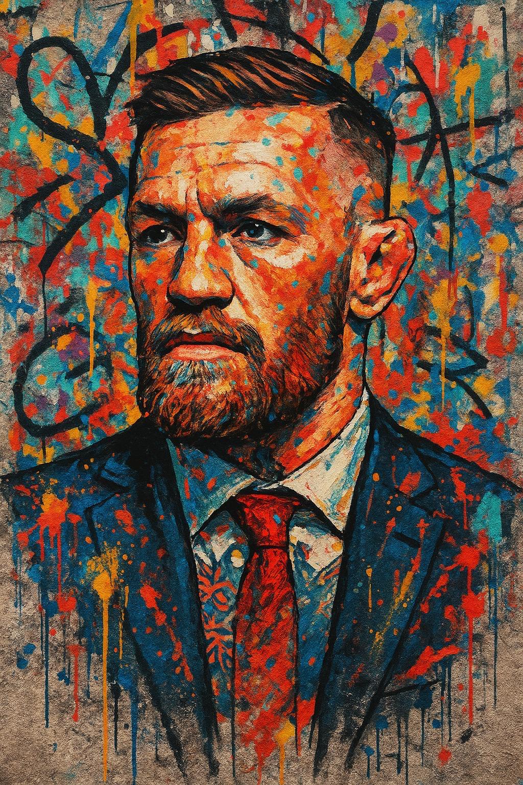 TOILE STREET ART CONOR MAC GREGOR