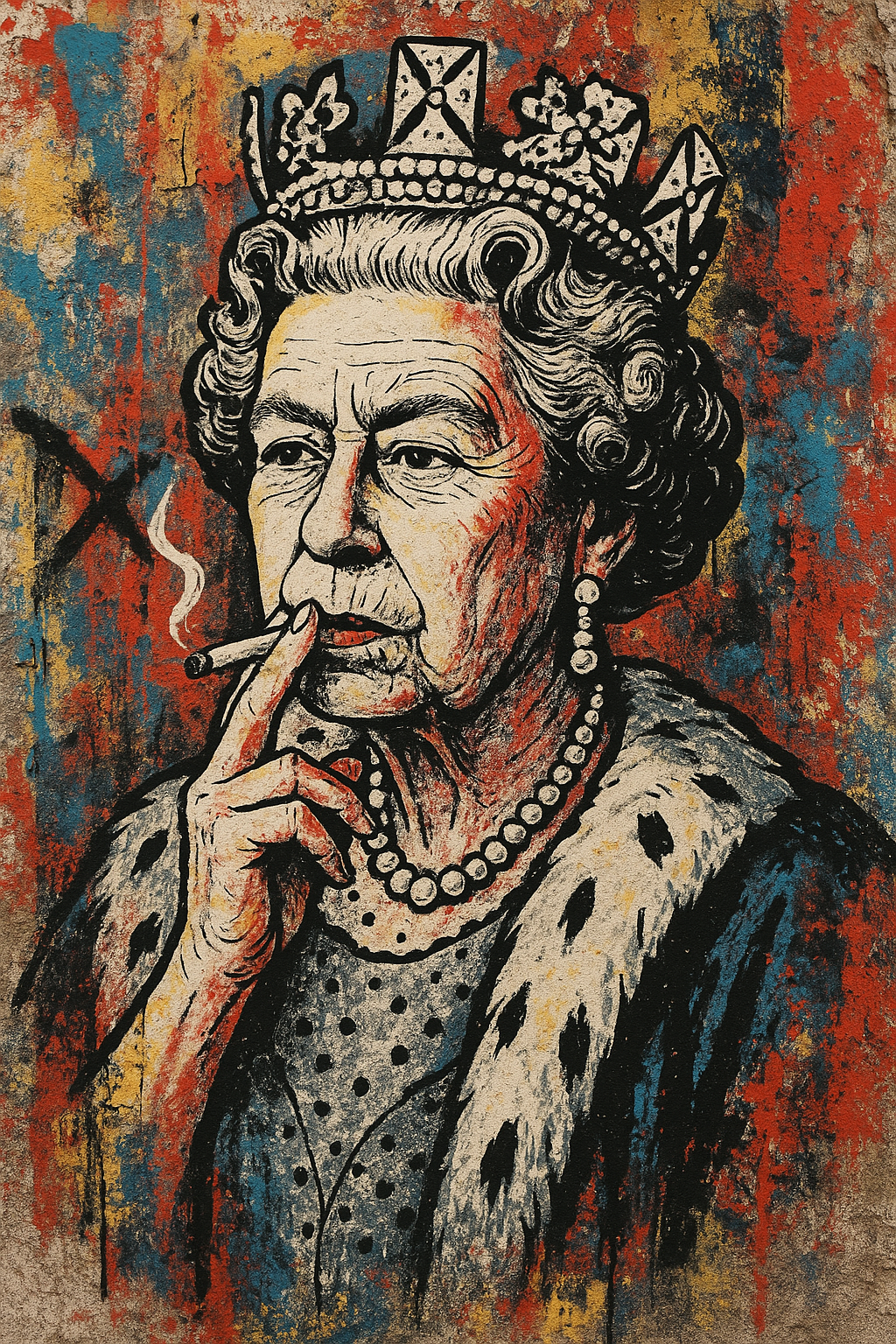 TOILE STREET ART REINE ELISABETH