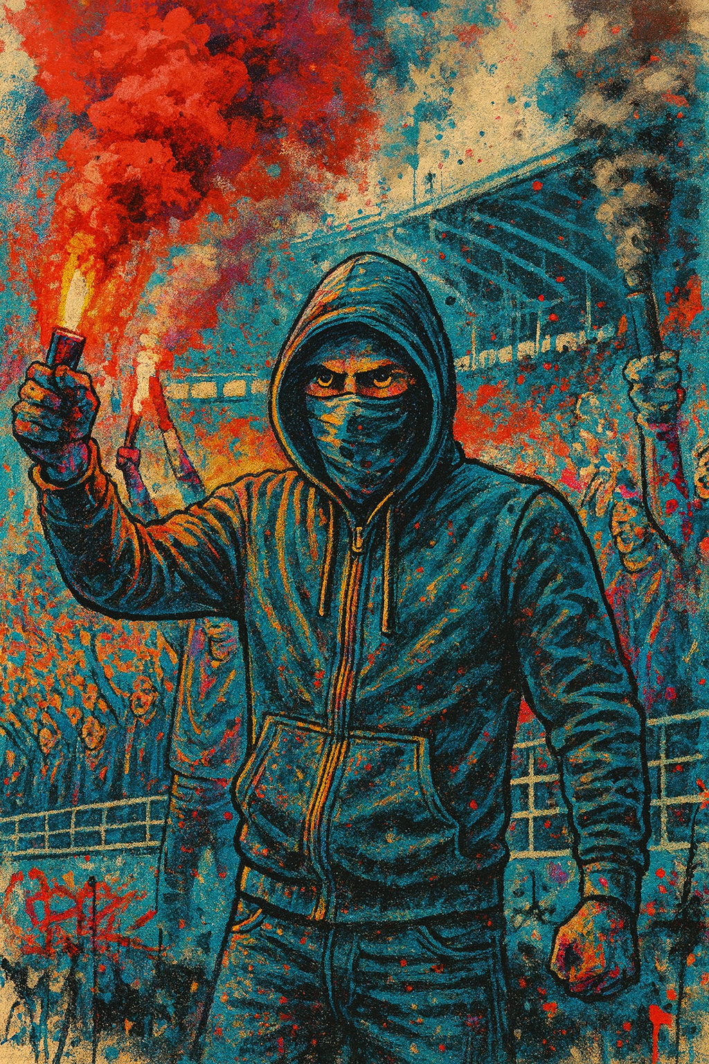 TOILE STREET ART ULTRA FUMIGENE II
