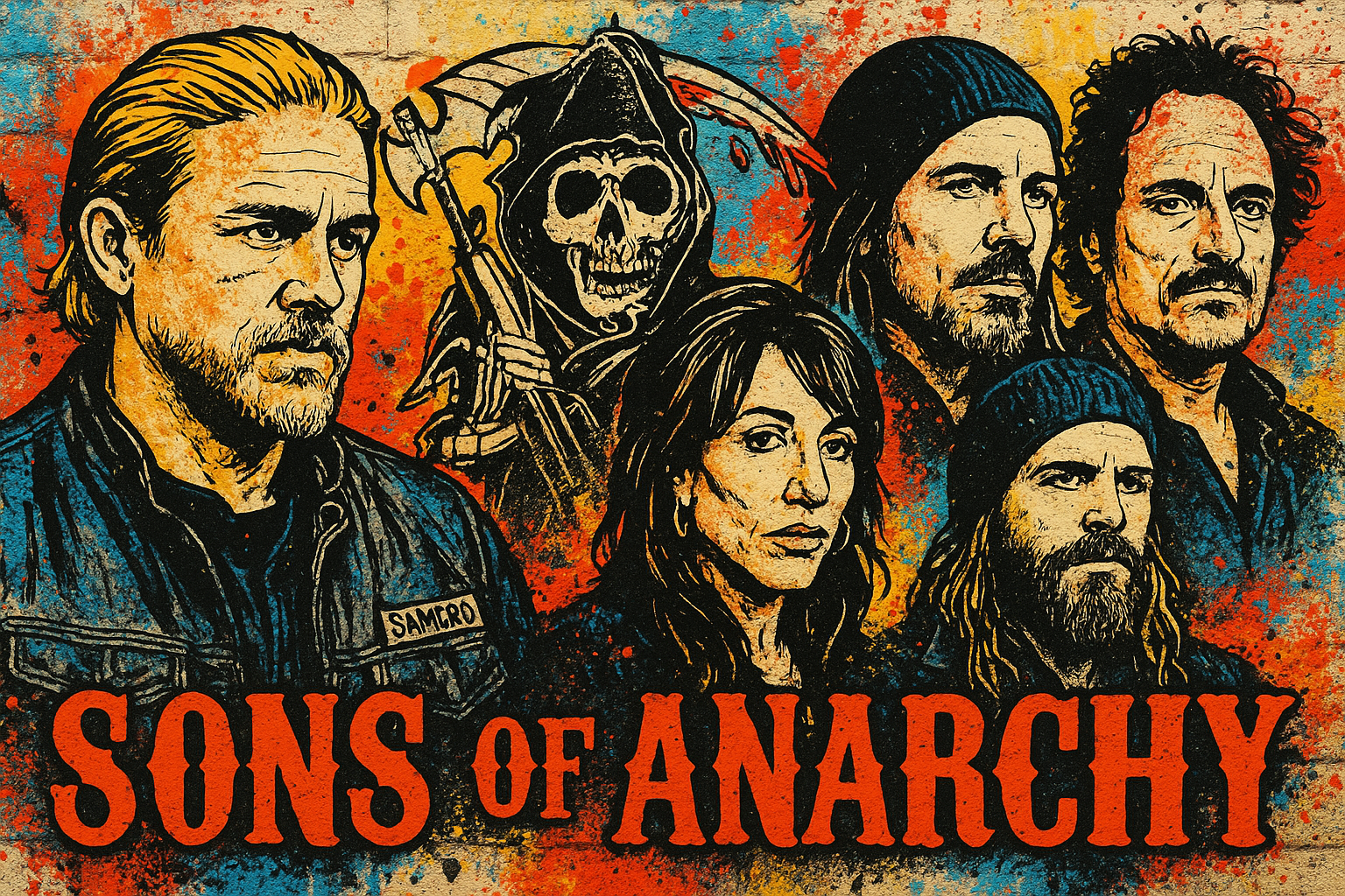 TOILE STREET ART SONS OF ANARCHY